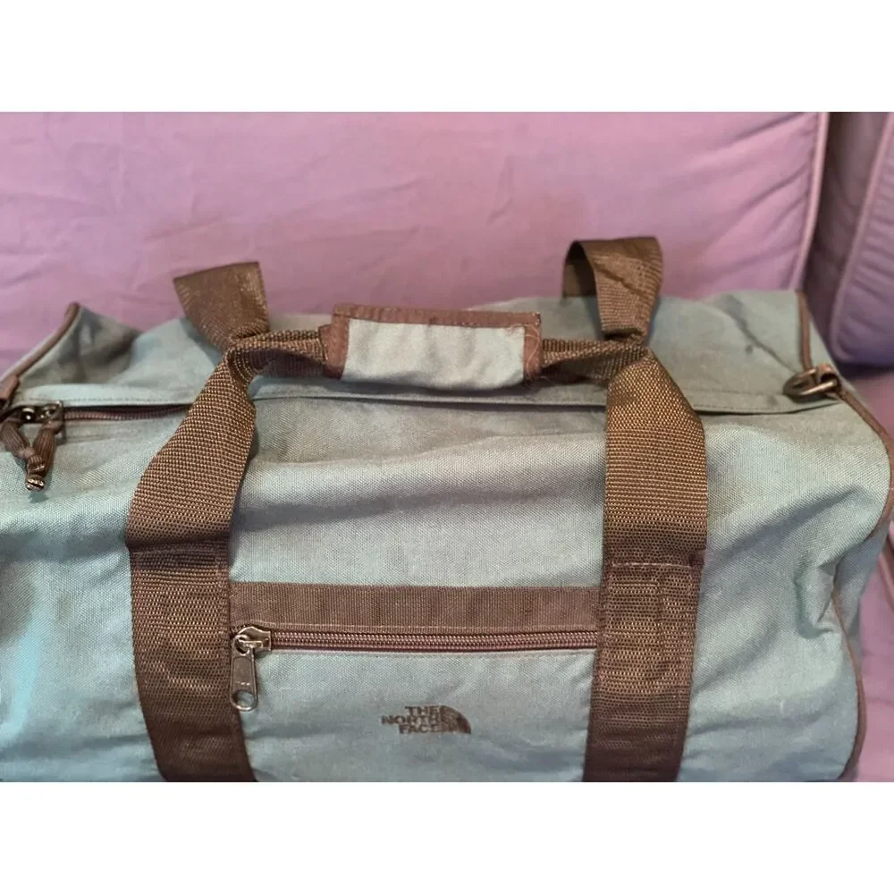 The North Face Base Camp Voyager Duffel Bag Khaki Brown VGUC No Strap